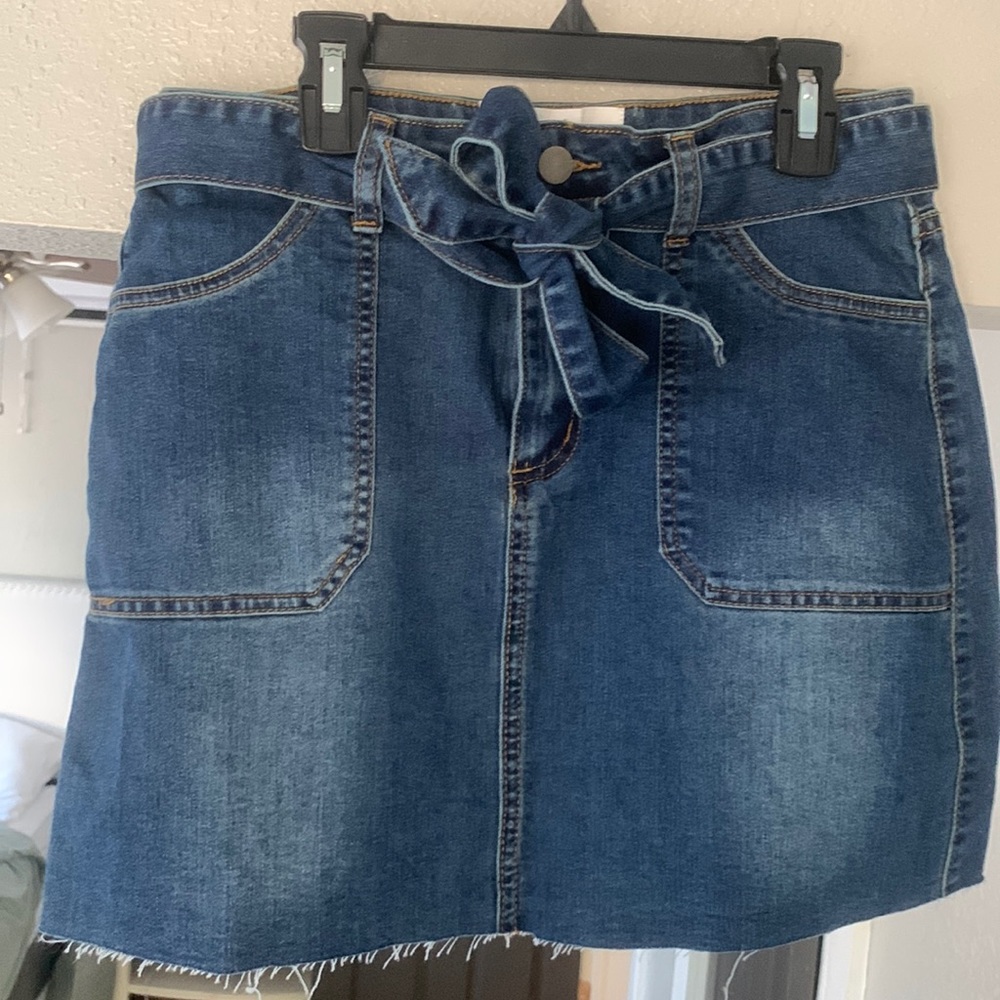 Denim mini skirt